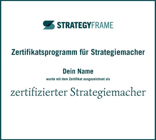 Zertifikatsprogramm für Strategiemacher*innen (März 2024)